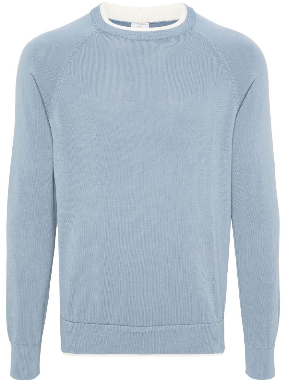 ELEVENTY Layered-effect Jumper In Blue Product Image