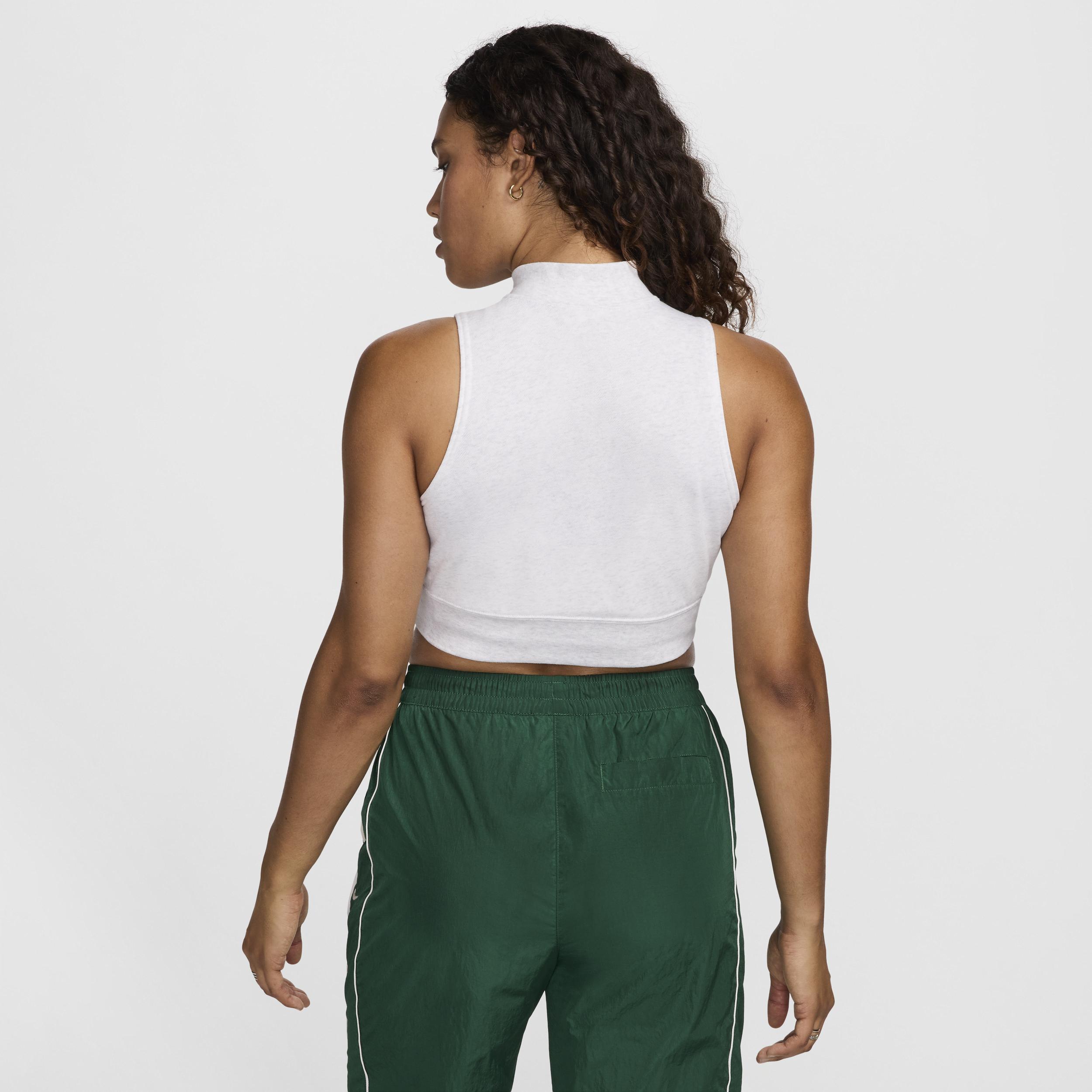 Nike Sportswear Chill Terry Women's Slim Cropped 1/2-Zip French Terry Tank Top Product Image