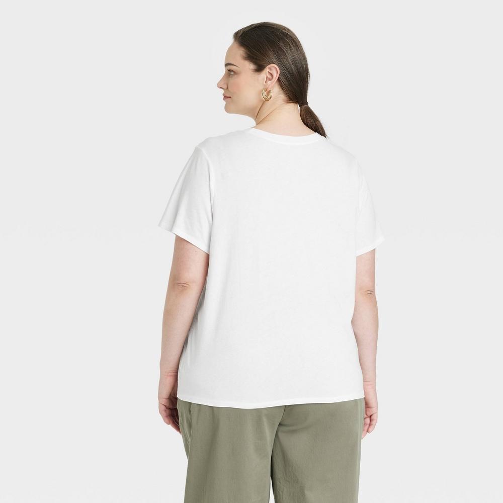 Womens Relaxed T-Shirt - A New Day White 3X Product Image