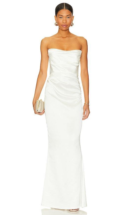 Nookie Emelie Strapless Gown in Black. - size M (also in S, XS) Product Image