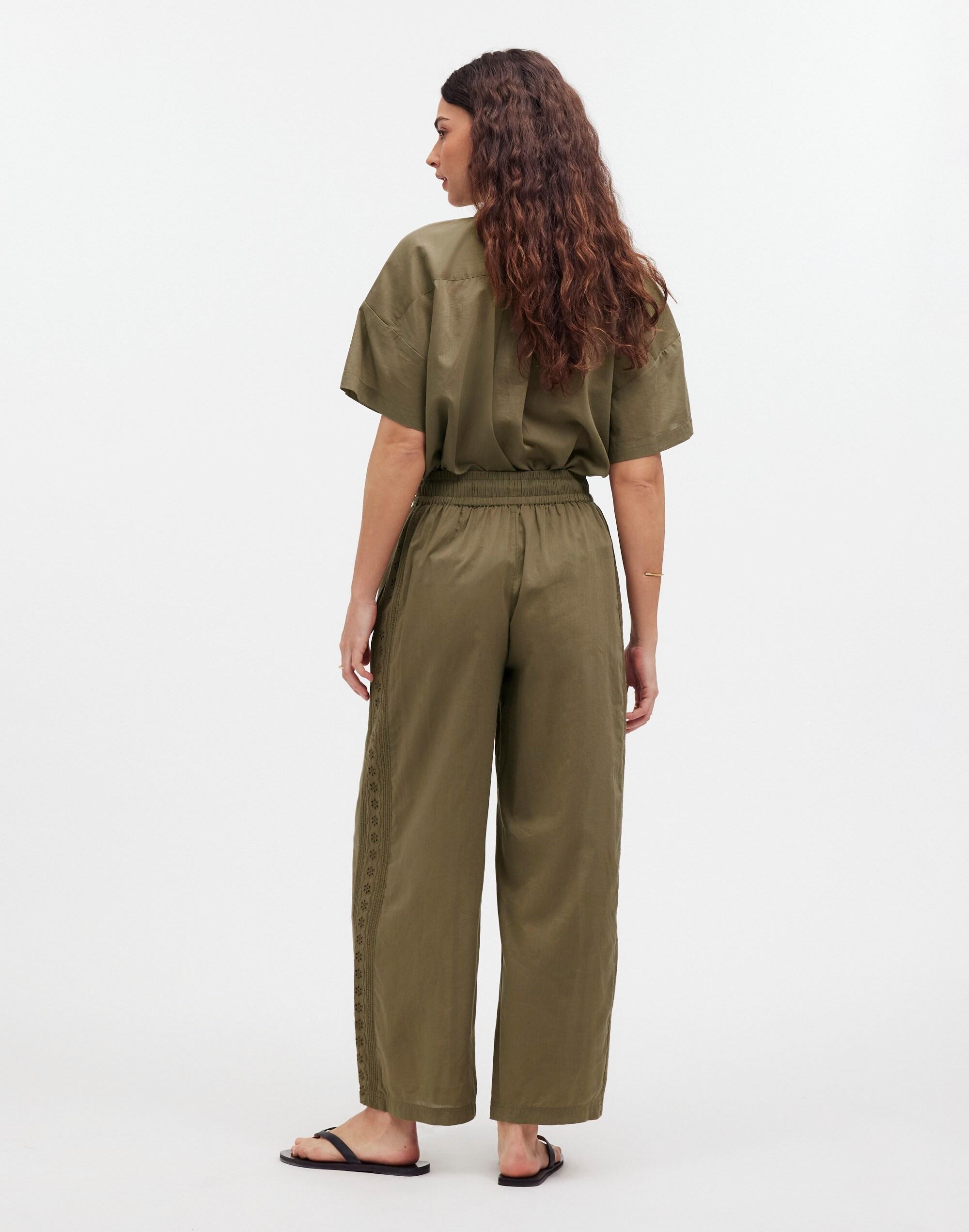 Embroidered Wide-Leg Cover-Up Pants Product Image