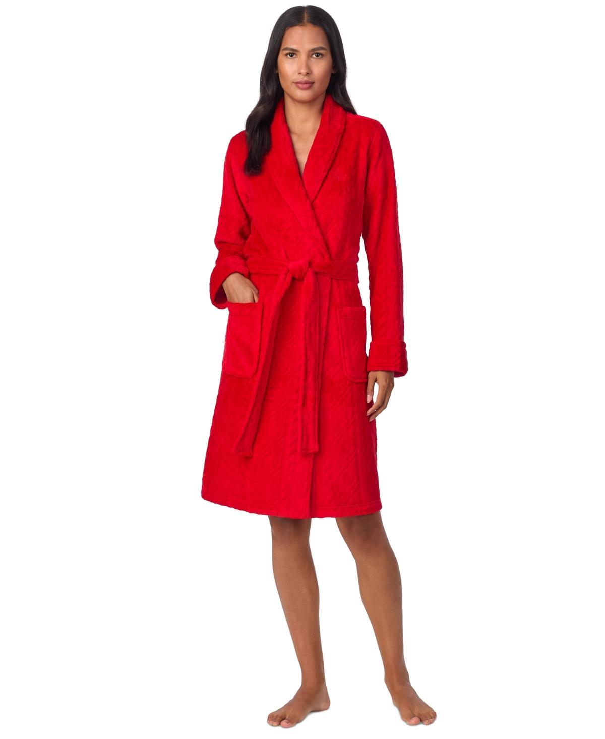 Lauren Ralph Lauren Womens Long-Sleeve Shawl-Collar Robe Product Image