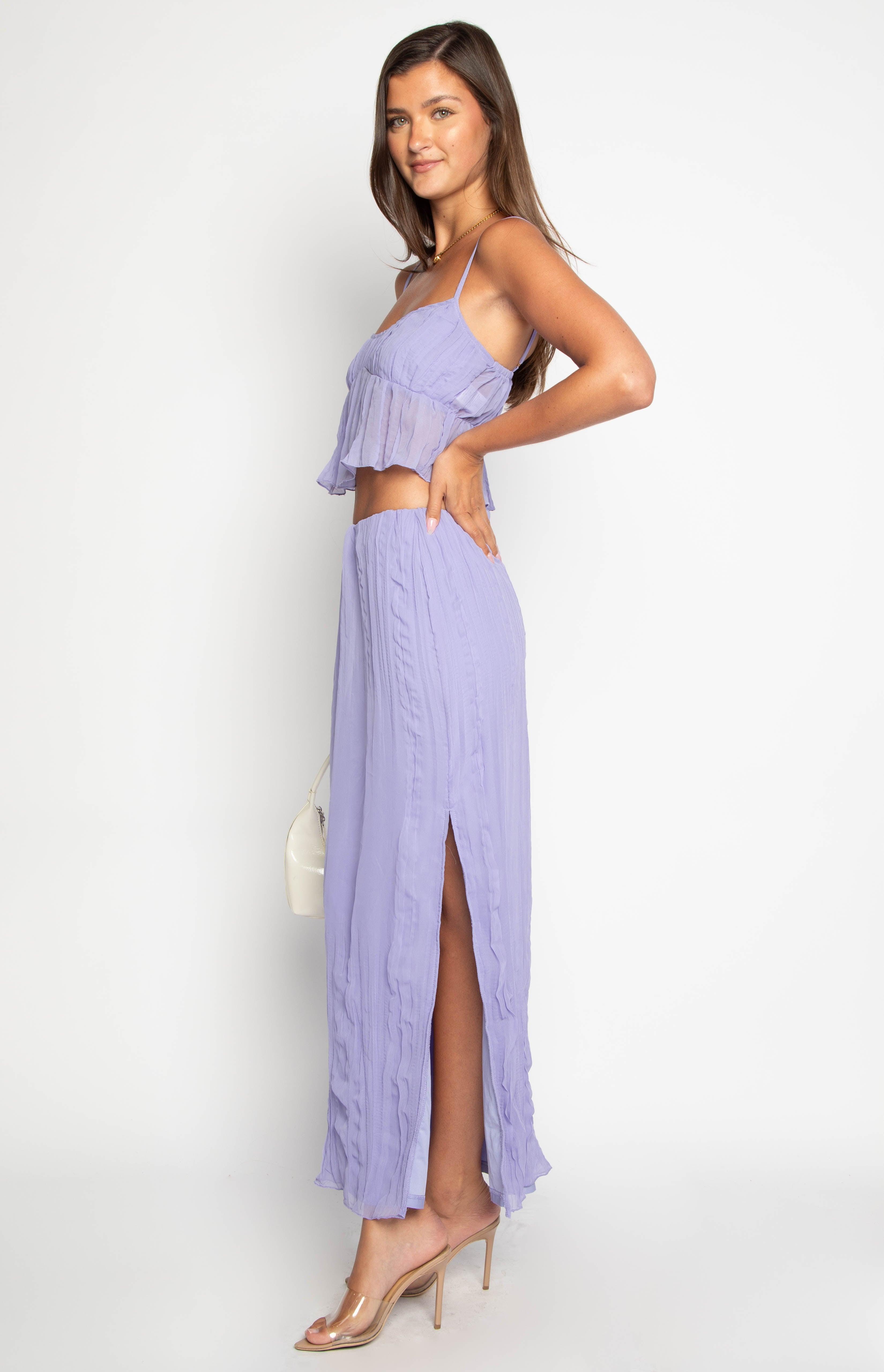 Her Moment Purple Maxi Skirt Product Image