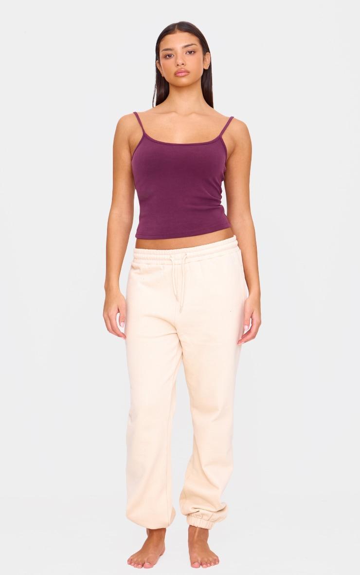 Burgundy Premium Soft Touch Strappy Cami Top Product Image