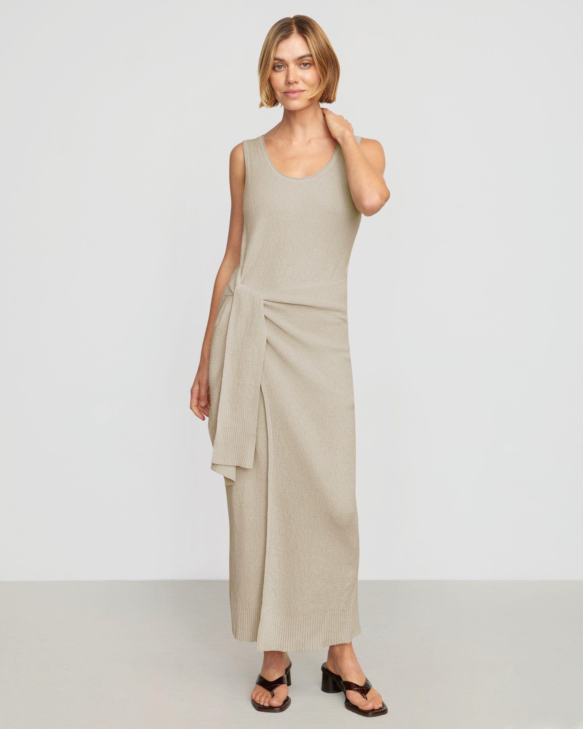 Bianca Linen-Cotton Wrap Dress Product Image