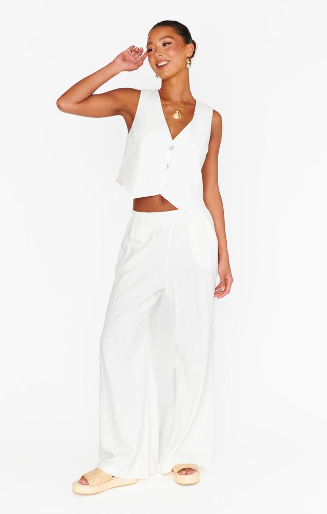 Vince Pants ~ White Linen Product Image