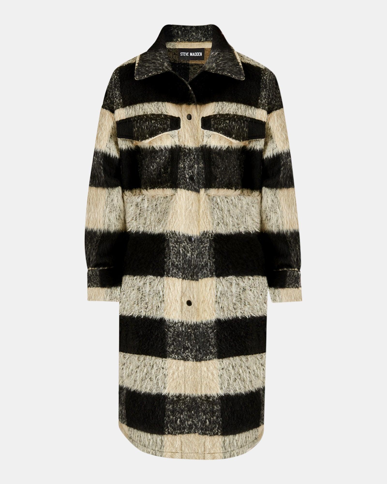 CHLOE PLAID COAT CREAM MULTI Product Image