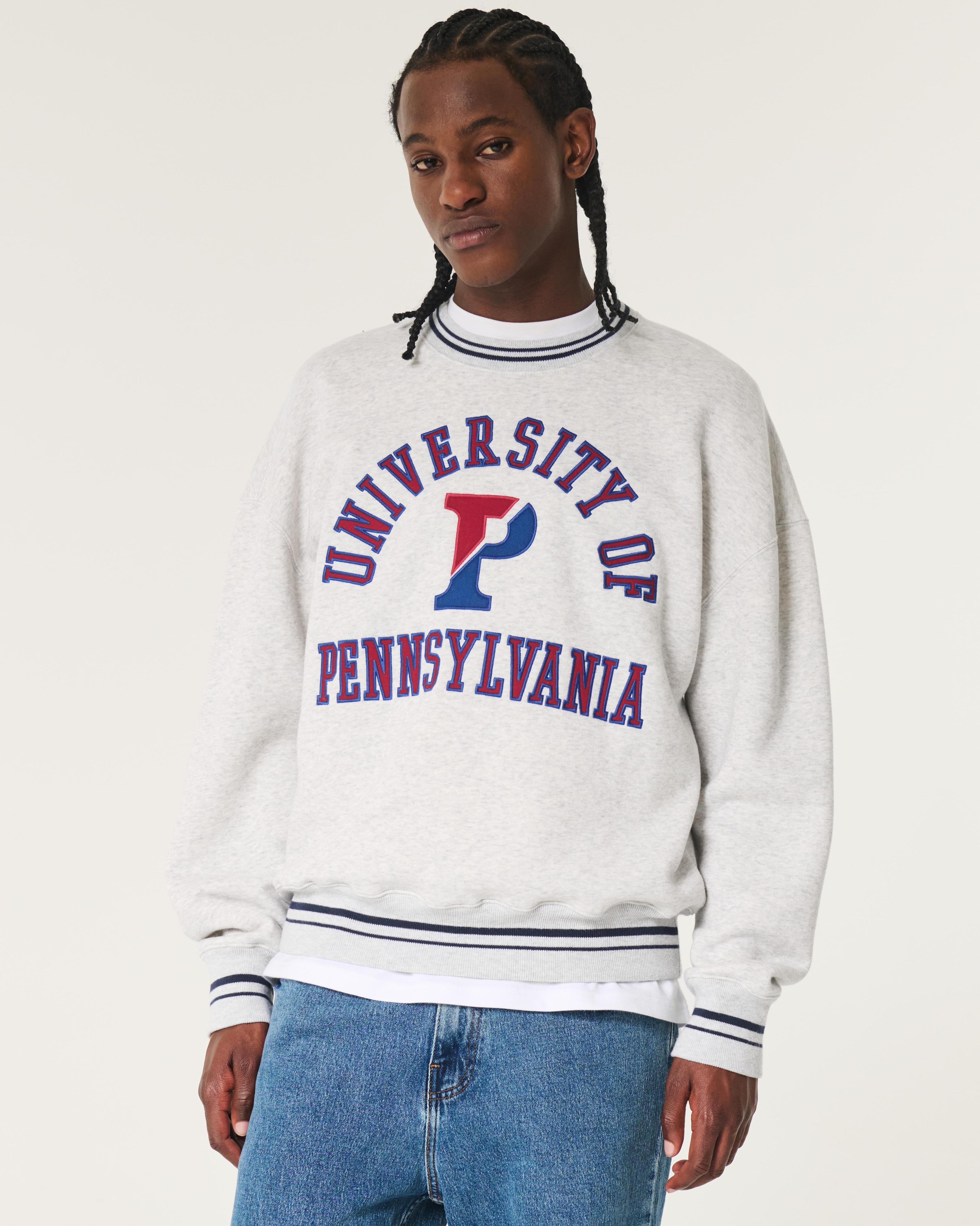 Boxy University of Pennsylvania Graphic Crew Sweatshirt Product Image