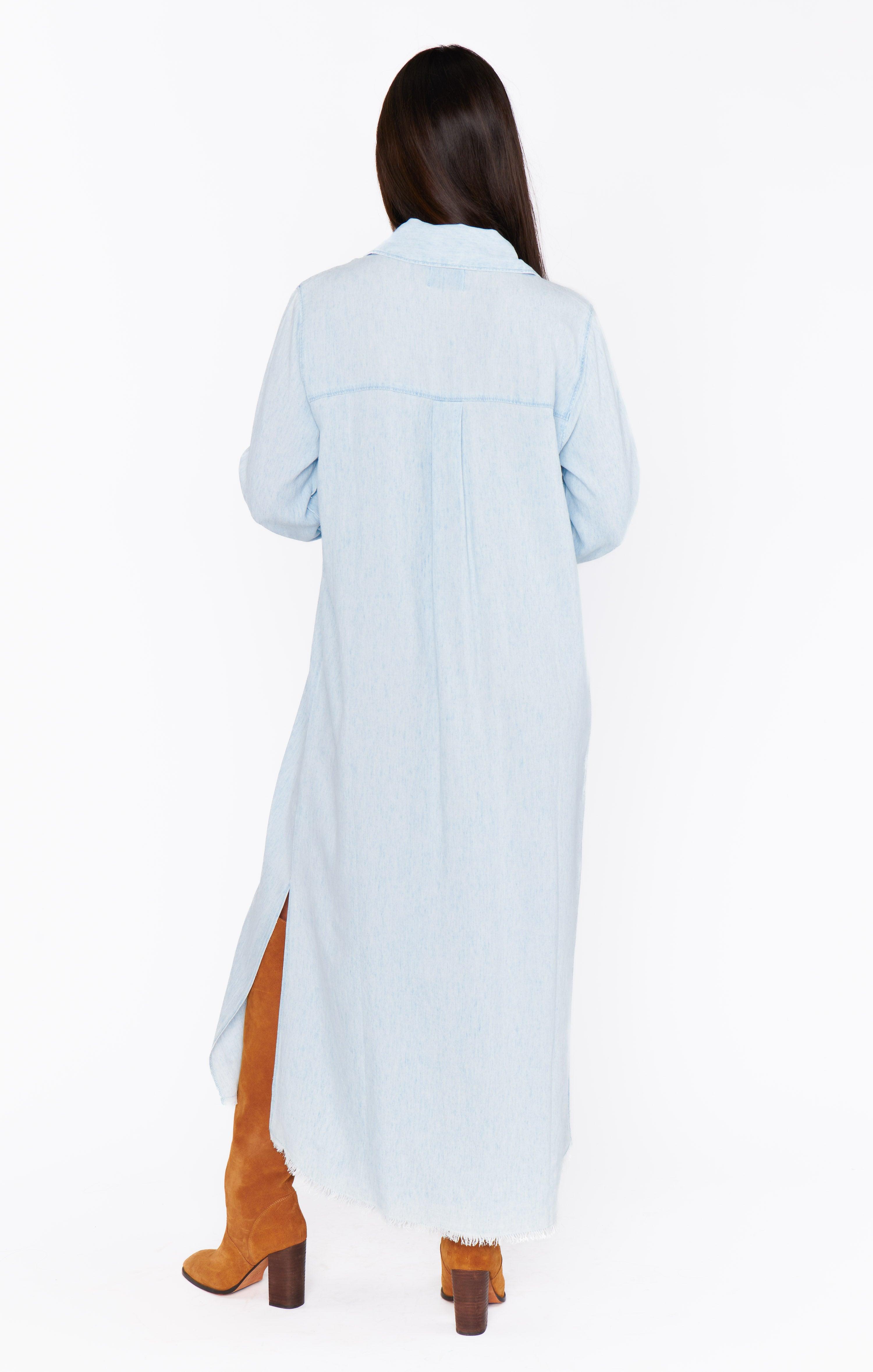 Wilmington Long Shirt Dress ~ Light Chambray Product Image