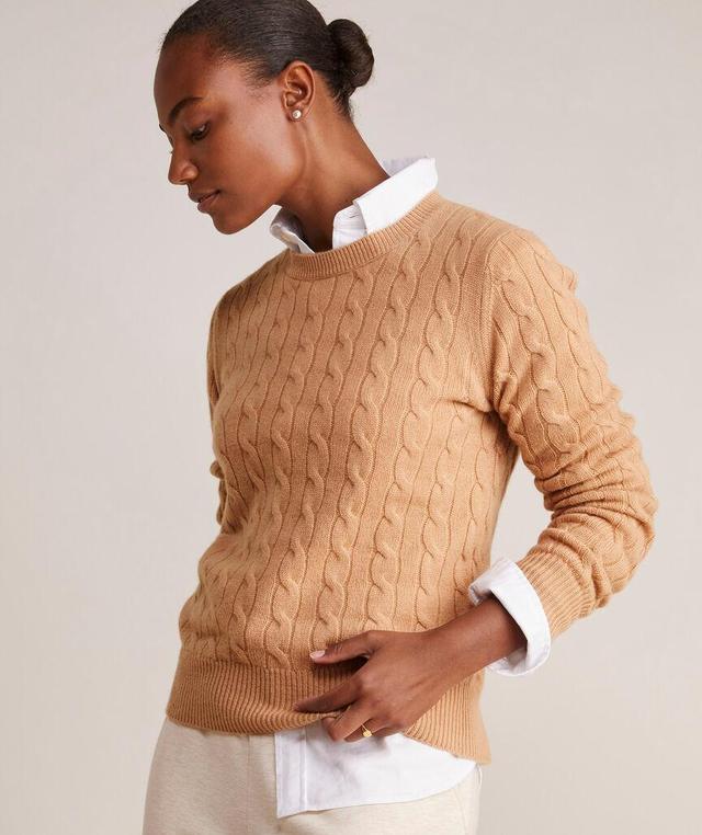 Cashmere Classic Cable Crewneck Sweater Product Image