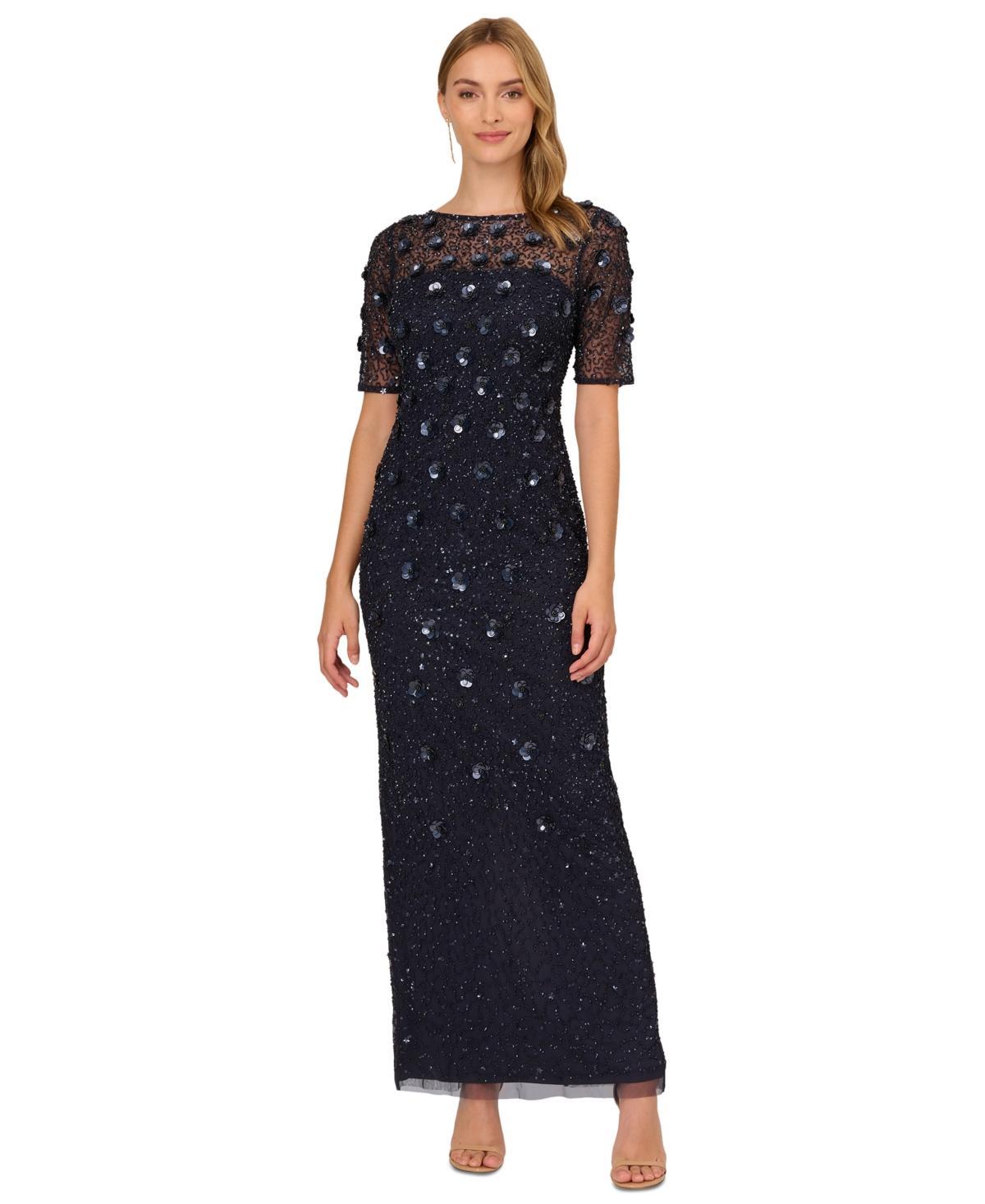 Adrianna Papell Embellished Floral Sheath Dress Product Image