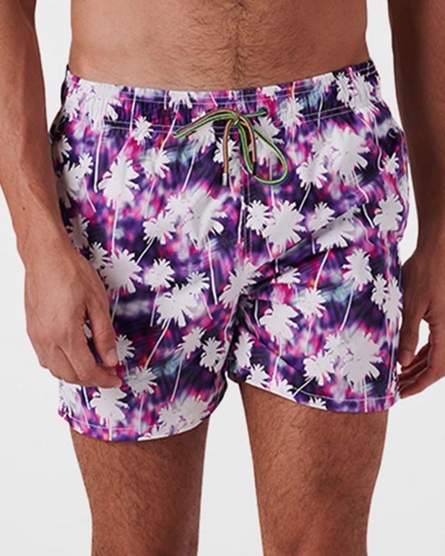 Mens Palm Tree Graphic Swim Shorts Product Image