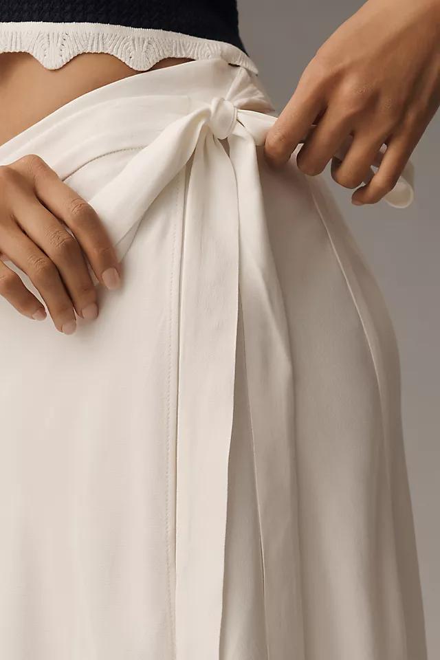 By Anthropologie Asymmetrical Wrap Midi Skirt Product Image