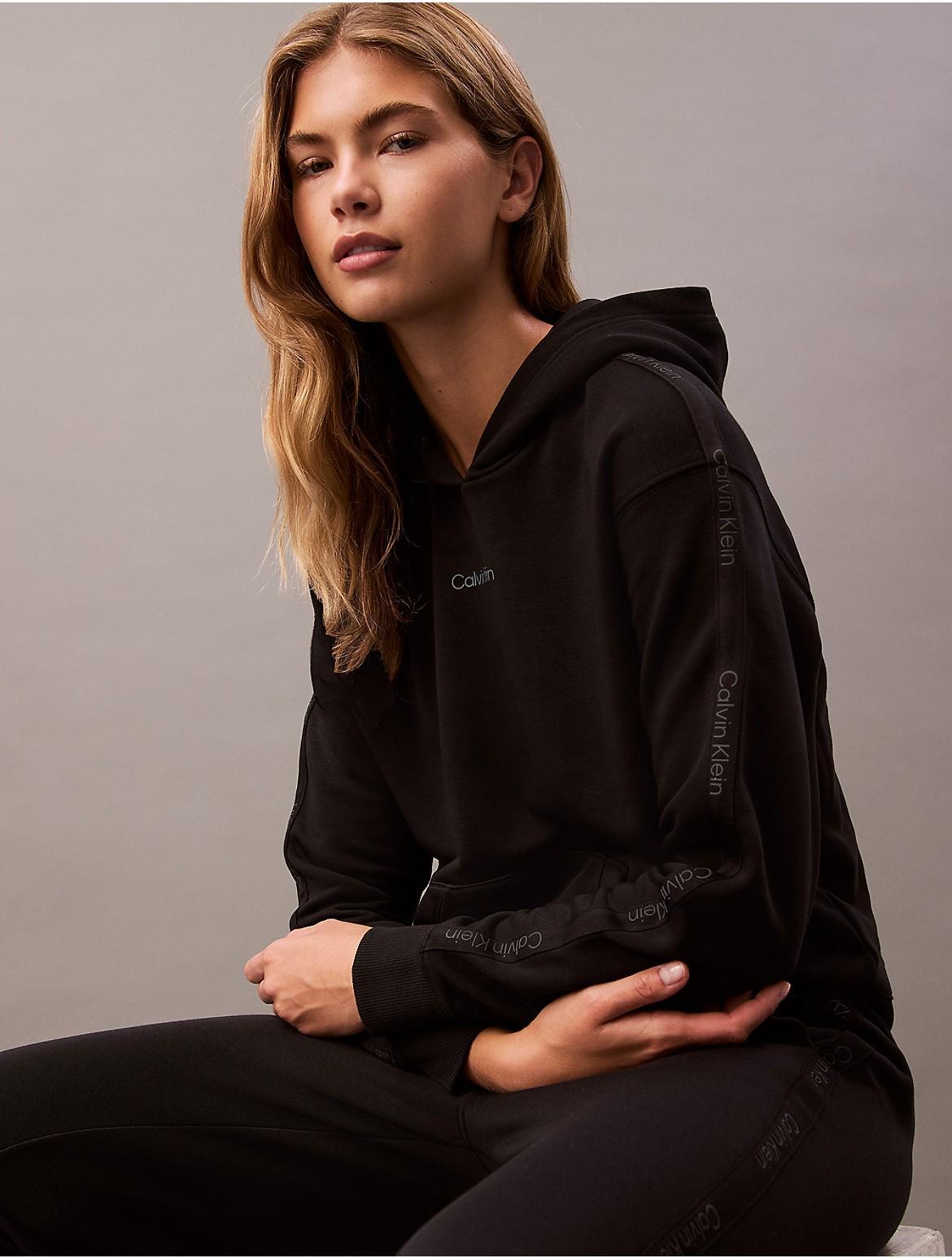 Calvin Klein Womens Logo Tape Hoodie - Black - XS product image