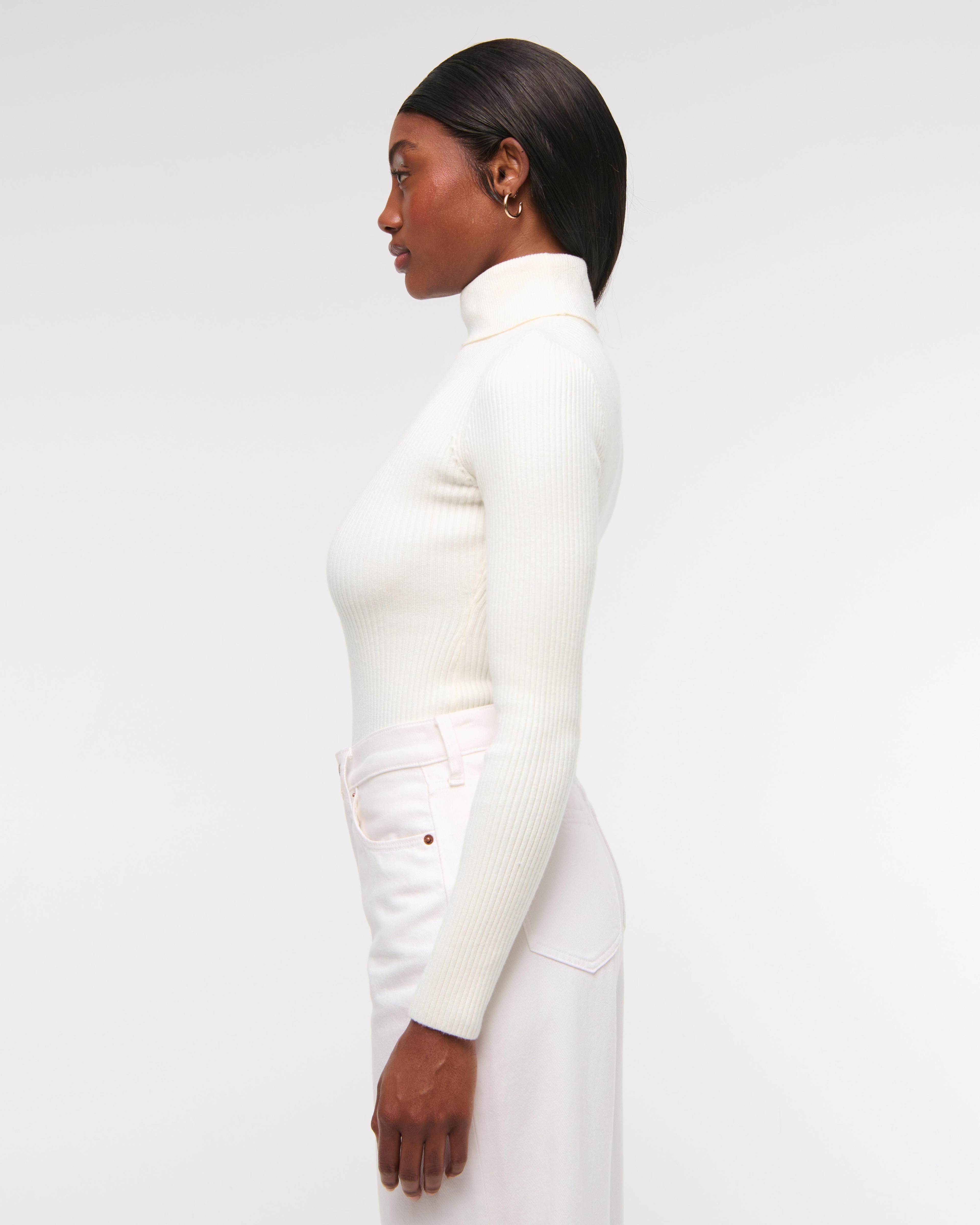 LuxeLoft Slim Ribbed Turtleneck Top Product Image