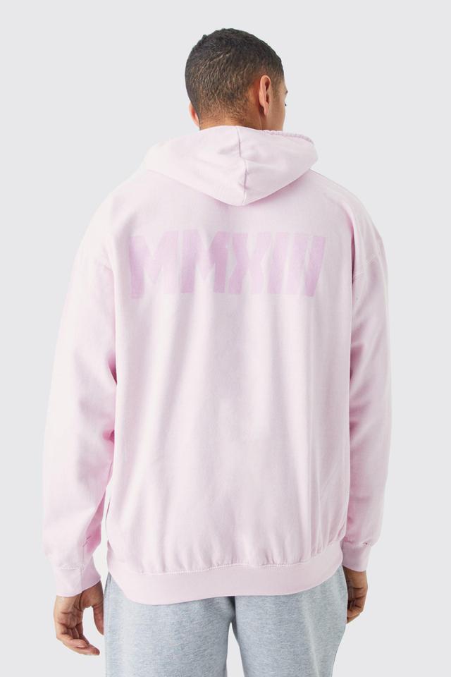 Oversized Overdye Mmxiii Hoodie | boohooMAN USA Product Image