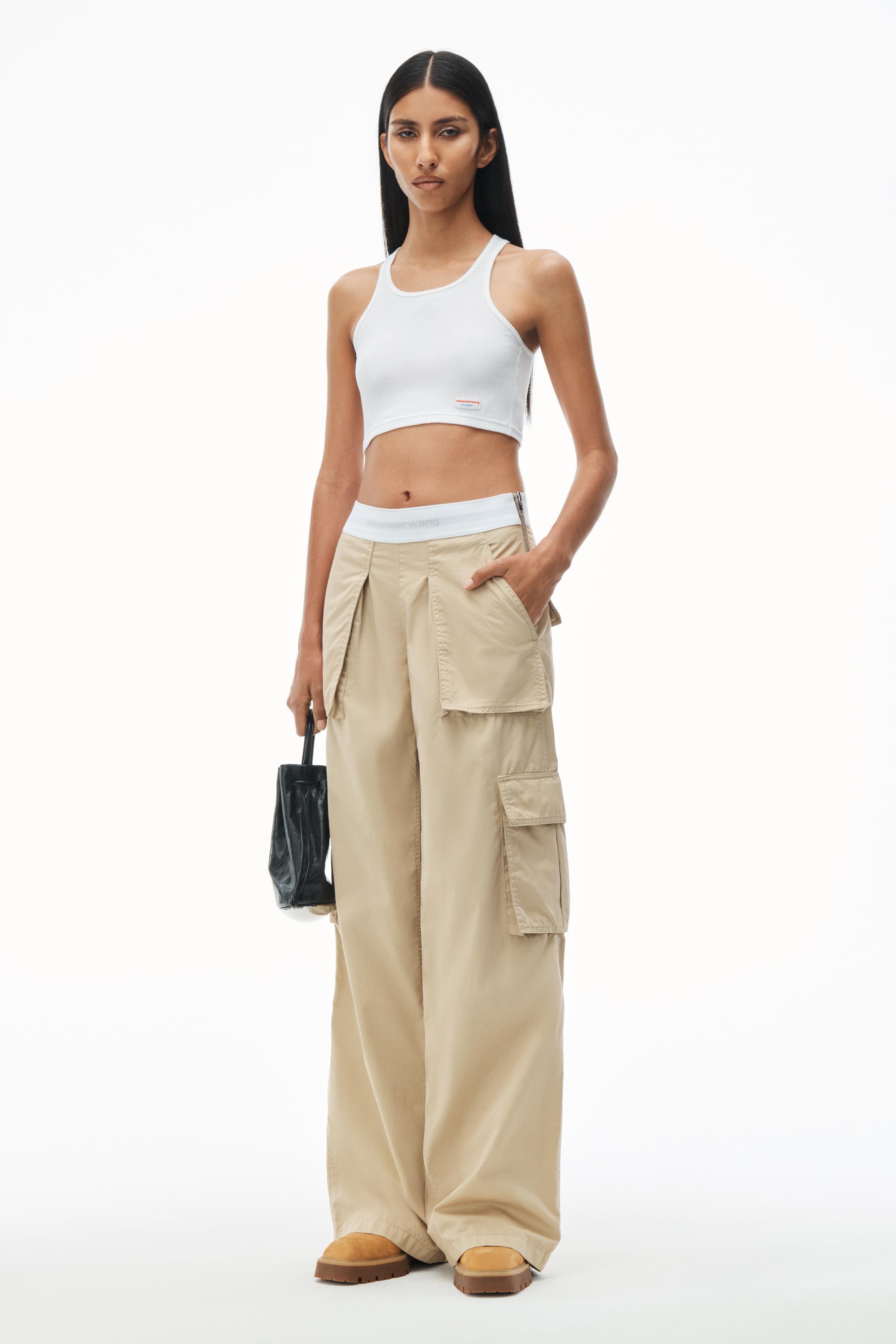 Mid-rise Cargo Rave Pants In Cotton Twill Product Image