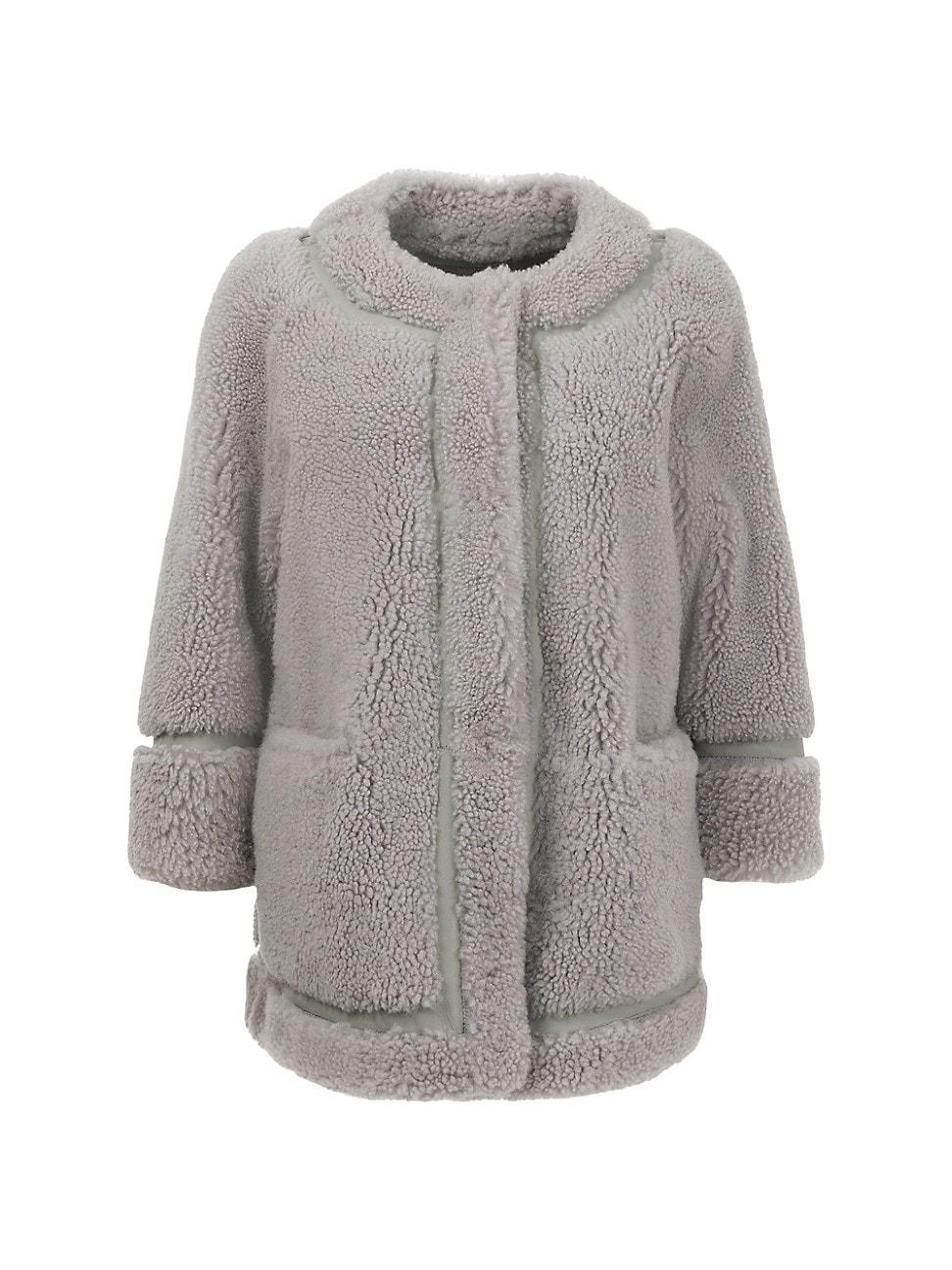 Womens Reversible Shearling Lamb Jacket Product Image