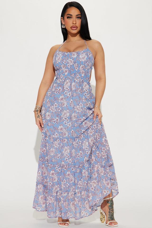 Jane Floral Maxi Dress - Blue/combo Product Image