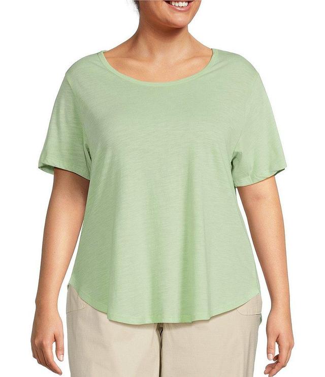 Kinesis Plus Size Short Sleeve Braid Back Tee Shirt Product Image