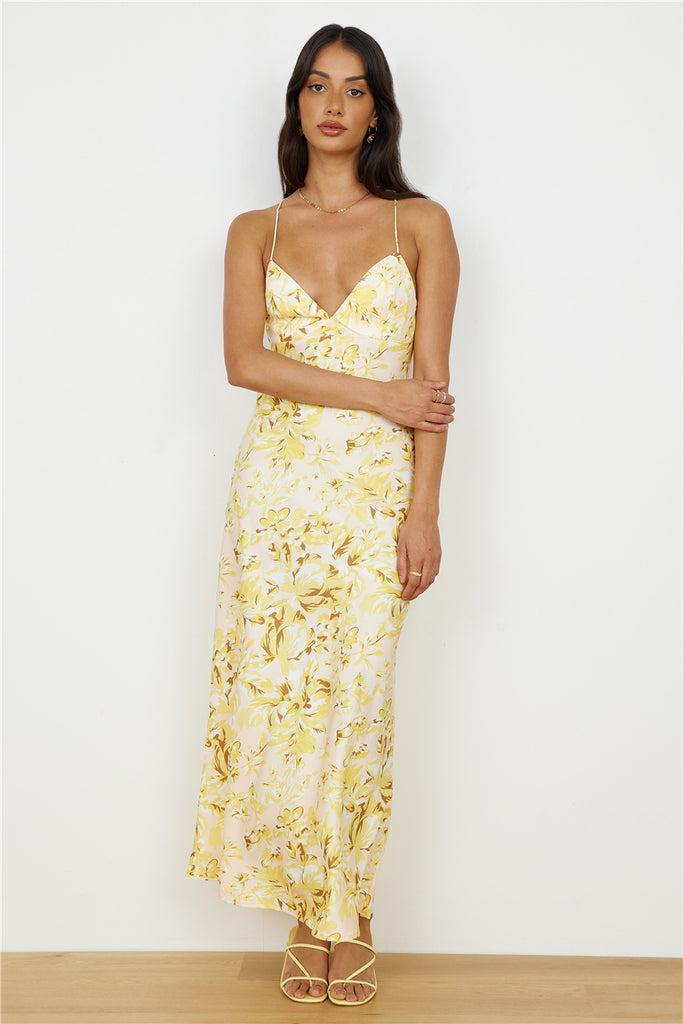 For The Taking Maxi Dress Yellow Product Image