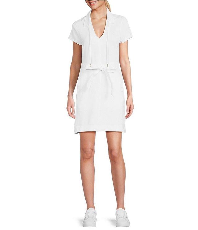 Tommy Bahama Johnny Collar Short Sleeve Tie Belt Waist Dress Product Image