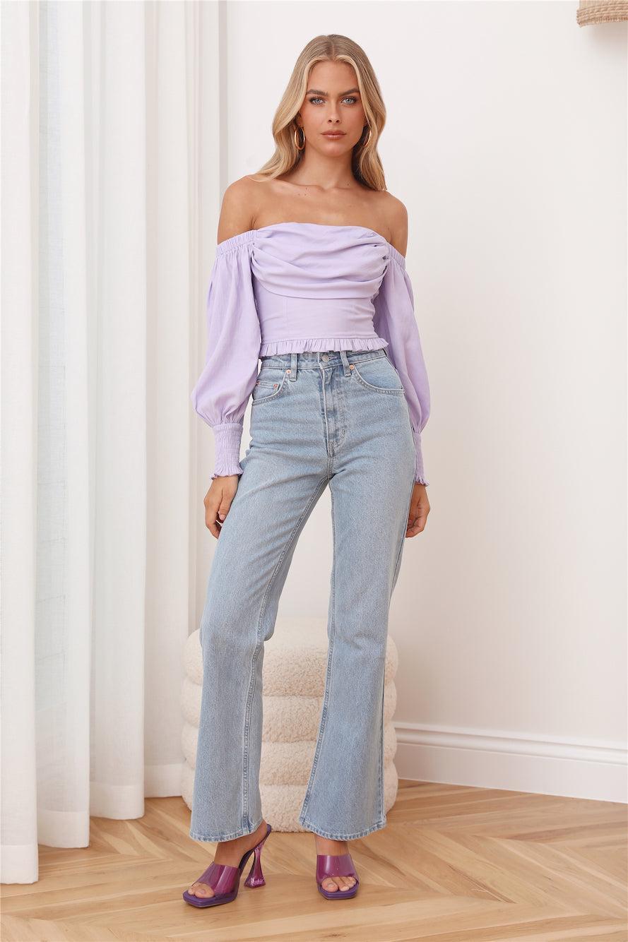 Island Stroll Crop Top Purple product image