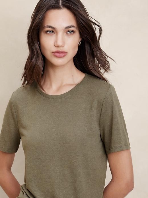 Linen-Blend T-Shirt Product Image