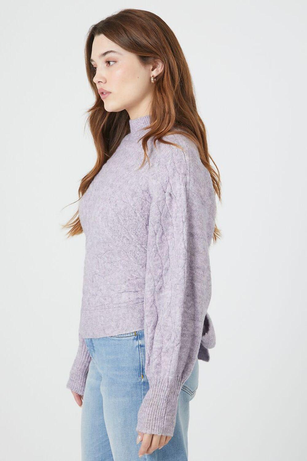 Tie-Back Marled Knit Sweater | Forever 21 Product Image