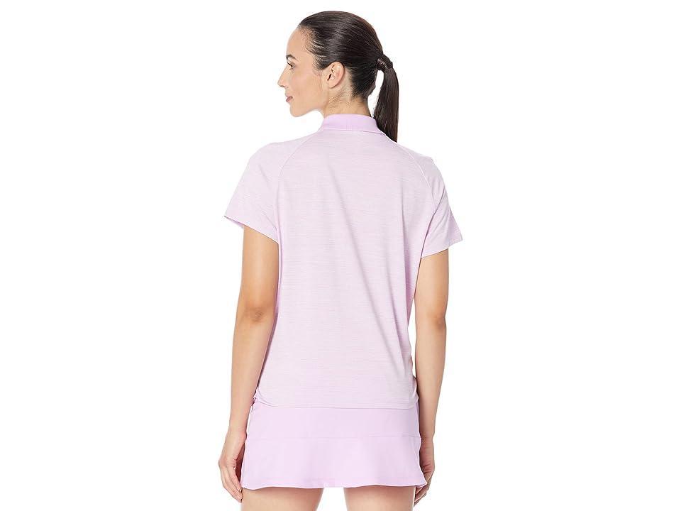 adidas Golf Melange Polo Shirt (Bliss Lilac) Women's Clothing Product Image