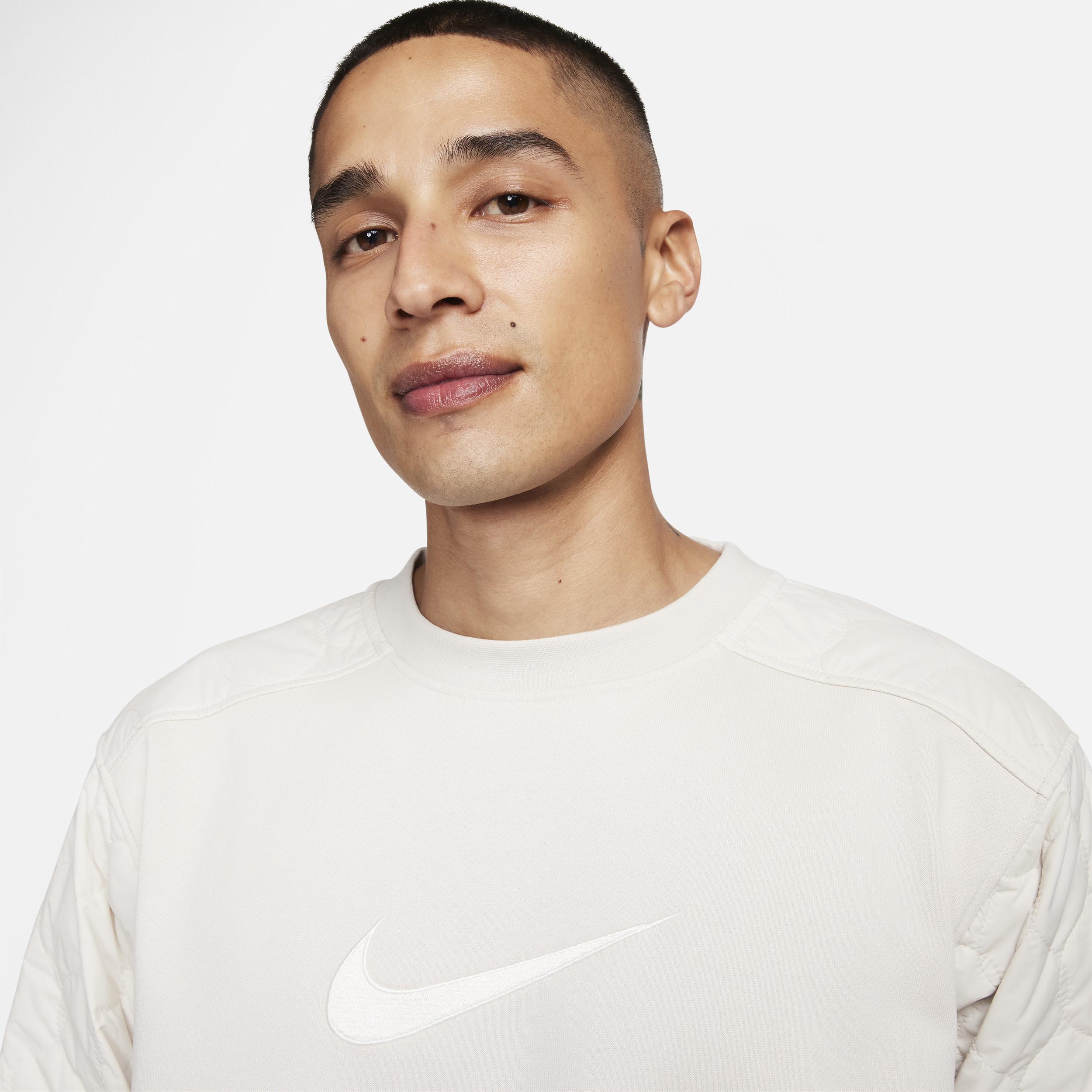 Nike Mens Nike SI Brushed Crew - Mens Sail/Light Orewood Product Image