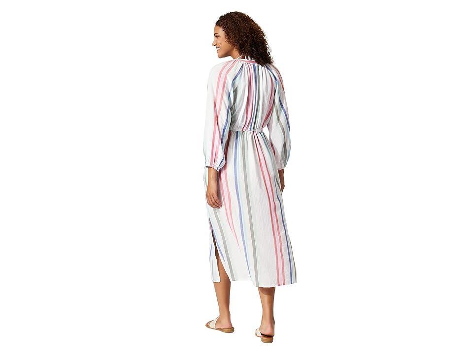 Tommy Bahama Stripe Long Sleeve Cotton Blend Cover-Up Dress Product Image