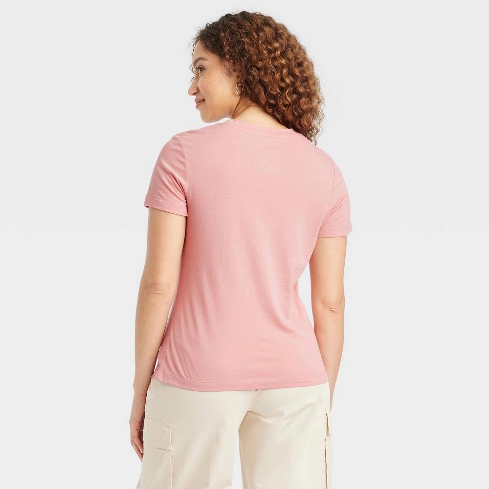 Womens Short Sleeve T-Shirt - A New Day Rose M Product Image