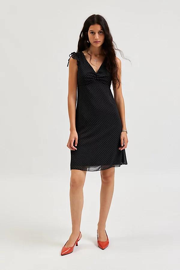 Urban Renewal Remnants Polka Dot Mesh Mini Dress Womens at Urban Outfitters Product Image