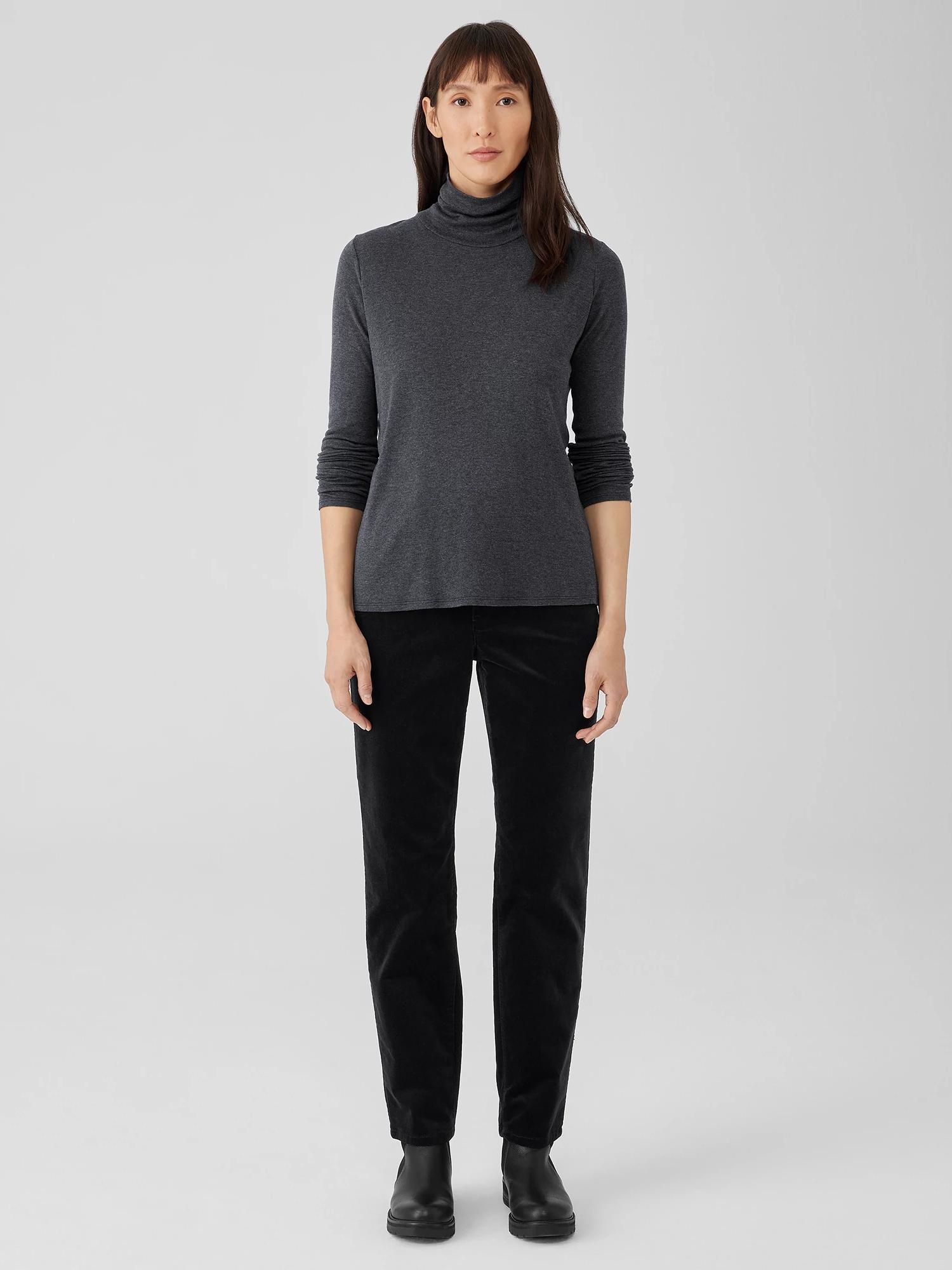 EILEEN FISHER Organic Cotton Stretch Velveteen Pantfemale Product Image