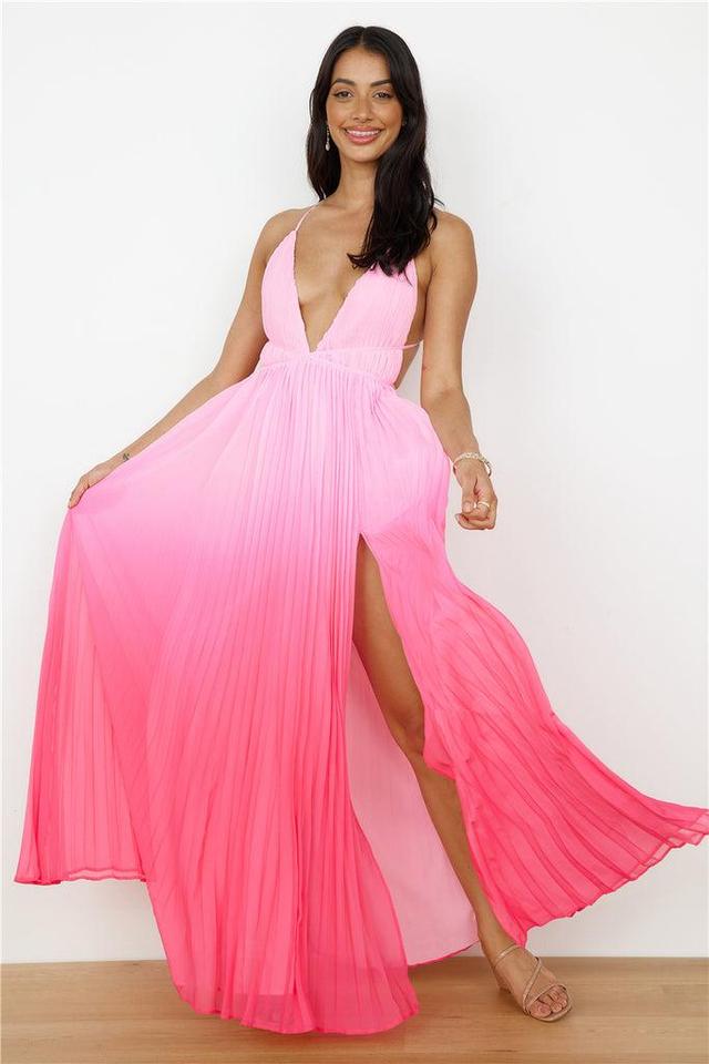 HELLO MOLLY Love Letter To You Maxi Dress Pink Product Image