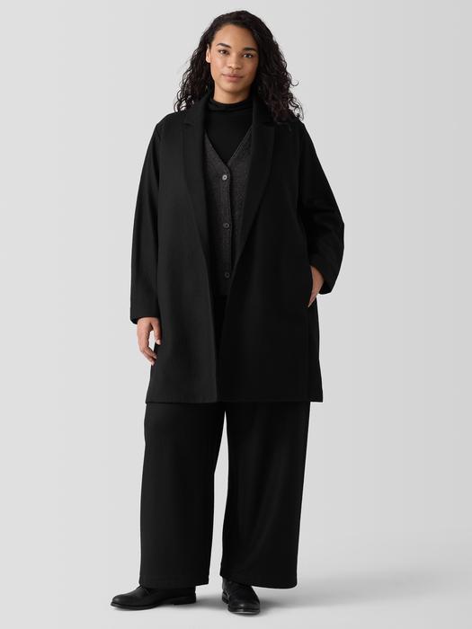 Felted Wool Jersey Long Blazer in Regenerative Wool Product Image