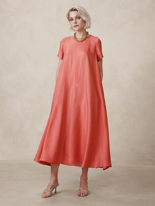 Aurelia Linen-Blend Maxi Dress Product Image