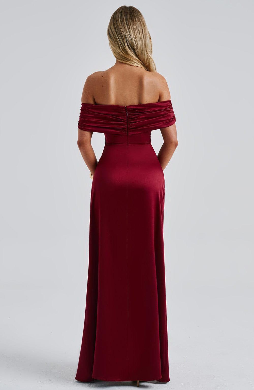 Gwendolyn Maxi Dress - Burgundy Product Image