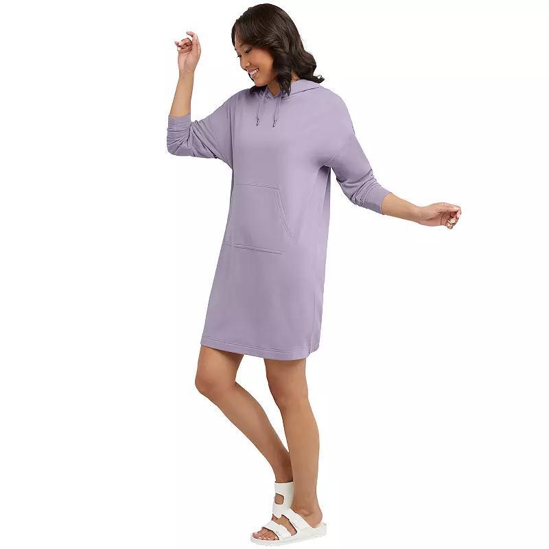 Womens Hanes Originals Fleece Shirtdress Grey Heather Product Image