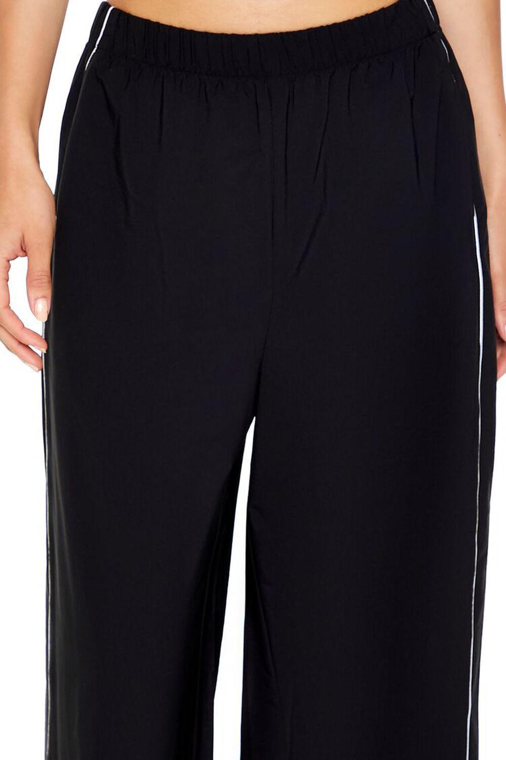 Piped-Trim Wide-Leg Pants | Forever 21 Product Image