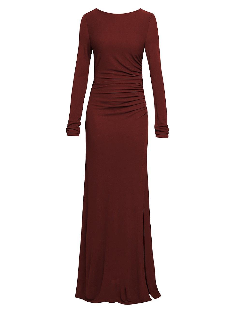 Womens Ruched Jersey Maxi Dress Product Image