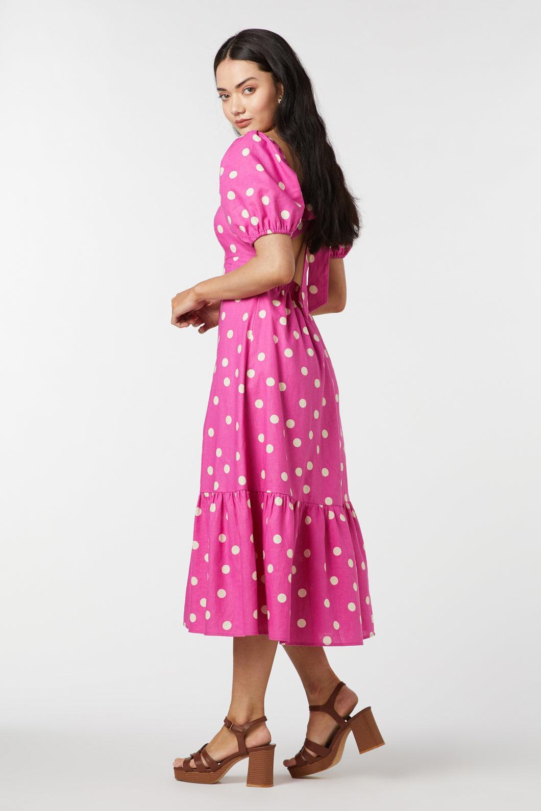 Lucy Polka Dot Midi Dress Product Image