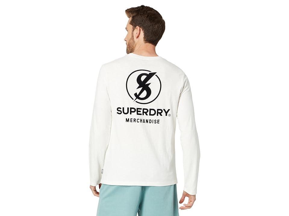 Superdry Vintage Record Label Long Sleeve Top (Off Men's Clothing Product Image