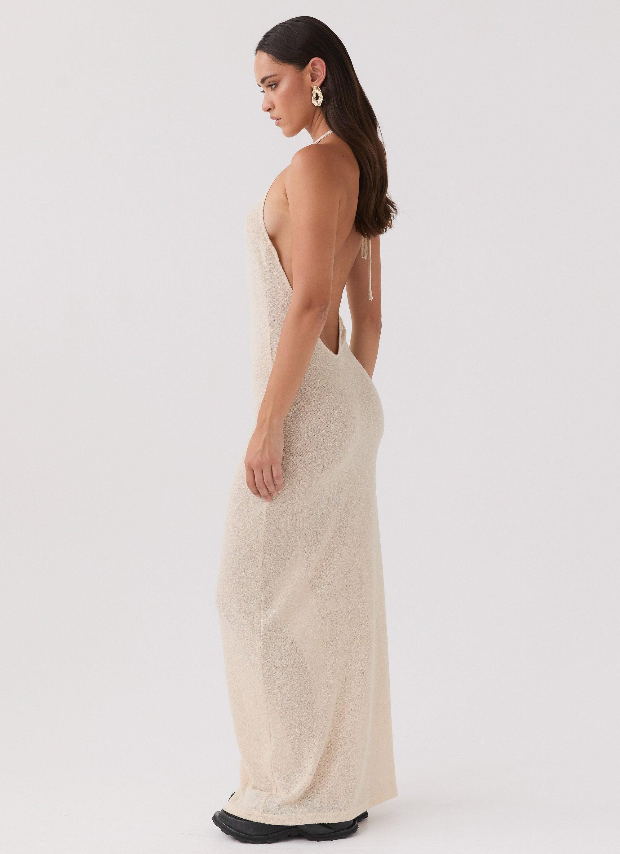 Here With Me Knit Maxi Dress - Sand Product Image