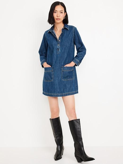 Jean Popover Shirt Dress Product Image