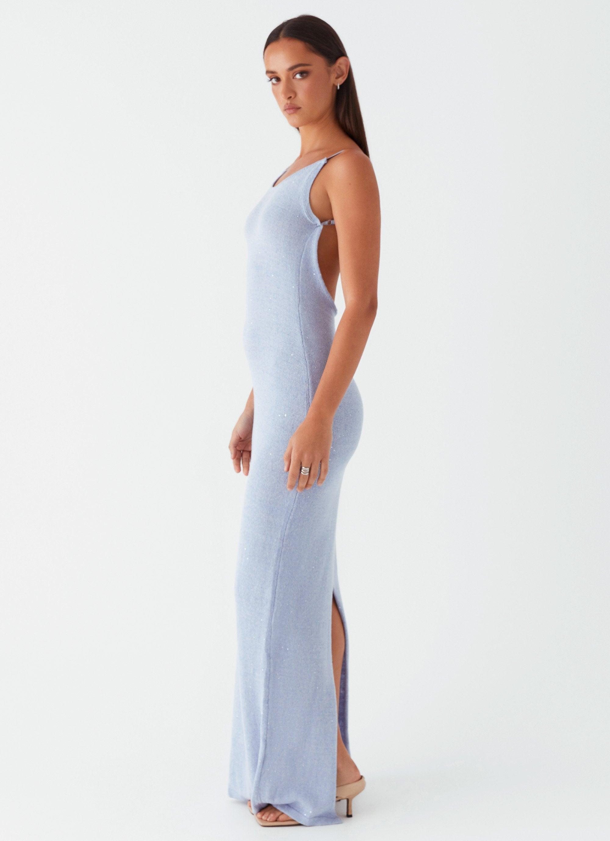 Scarlett Steel Maxi Dress - Powder Blue Product Image