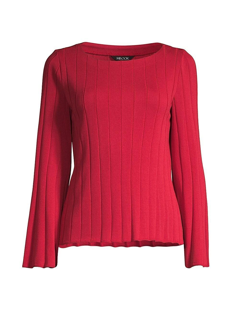 Womens Rib-Knit Long-Sleeve Top product image