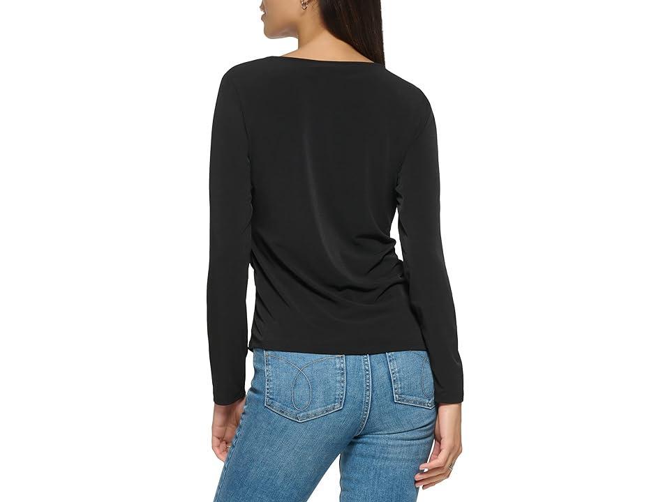 Calvin Klein Long Sleeve with Staple Hardware Women's Clothing Product Image