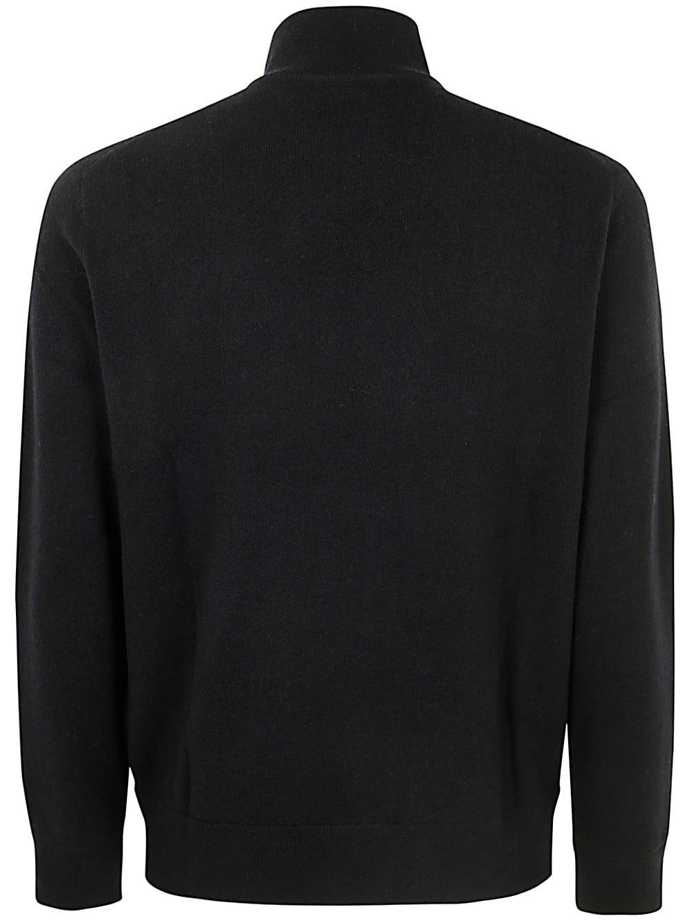 Long Sleeve Full Zipper Sweater Clothing In Black Product Image